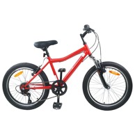 Dječji gradski bicikl 24", 6 brzina, crvena